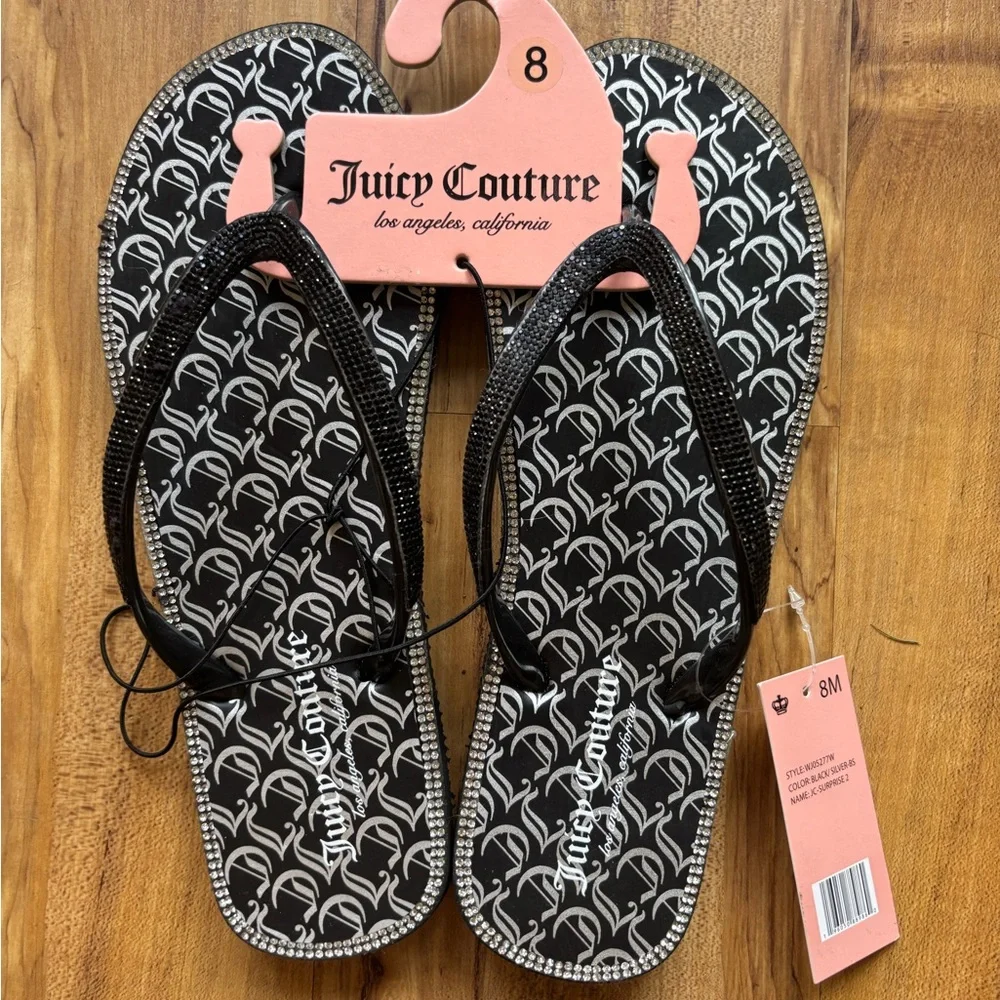 Juicy Couture Monochrome Flip Flops - Picture 6 of 8